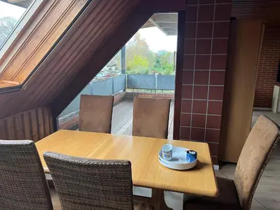 Ein Sitzbereich in der Unterkunft Familiennest