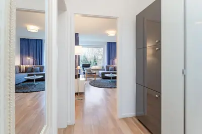 Ein Sitzbereich in der Unterkunft Haus Carpe Diem Strandnest