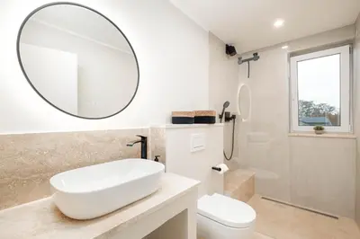 Ein Badezimmer in der Unterkunft Meerlust
