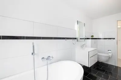 Ein Badezimmer in der Unterkunft Strandhus Kapitän
