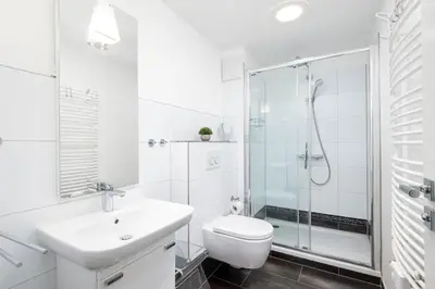 Ein Badezimmer in der Unterkunft Strandhus Matrose
