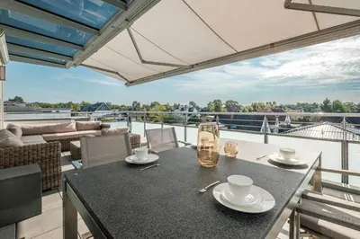 Ein Balkon oder eine Terrasse in der Unterkunft Alsterlodge