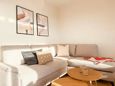 Ein Sitzbereich in der Unterkunft Haus Boy, Penthouse Nr 11