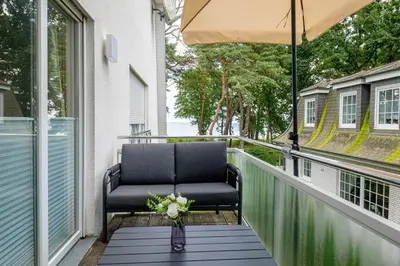 Ein Balkon oder eine Terrasse in der Unterkunft Strandhus Bootsmann