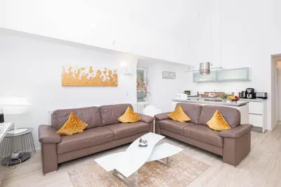 Küche/Küchenzeile in der Unterkunft Strandhus Bootsmann
