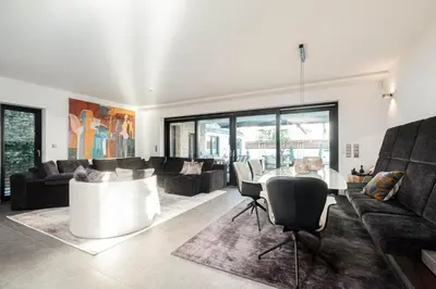 Ein Sitzbereich in der Unterkunft Villa COAST