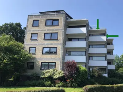 Das Gebäude in dem sich die Ferienwohnung befindet
