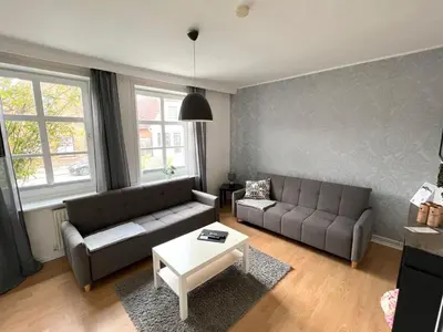 Ein Sitzbereich in der Unterkunft Apartment Wohnung in Bad Segeberg mit Terrasse by Interhome