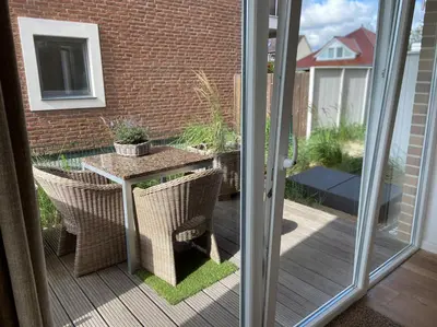 Ein Balkon oder eine Terrasse in der Unterkunft Strandhaus Haffkrug