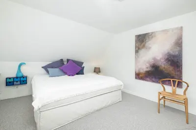 Ein Bett oder Betten in einem Zimmer der Unterkunft Ferienhaus 