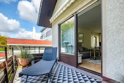 Ein Balkon oder eine Terrasse in der Unterkunft Goldstück