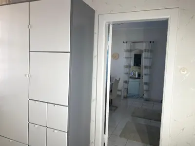 Ein Badezimmer in der Unterkunft Haus Am Strande