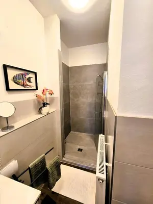 Ein Badezimmer in der Unterkunft #LübEck