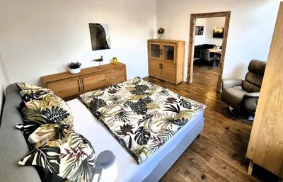 Ein Bett oder Betten in einem Zimmer der Unterkunft #LübEck