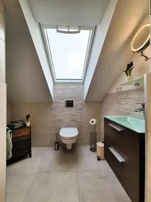 Ein Badezimmer in der Unterkunft # Ausblick LübEck
