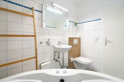 Ein Badezimmer in der Unterkunft Ferienhaus Seeweg Wohnung 1