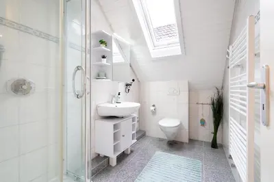 Ein Badezimmer in der Unterkunft Ferienhaus Seeweg Wohnung 2