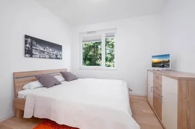 Ein Bett oder Betten in einem Zimmer der Unterkunft Seestern