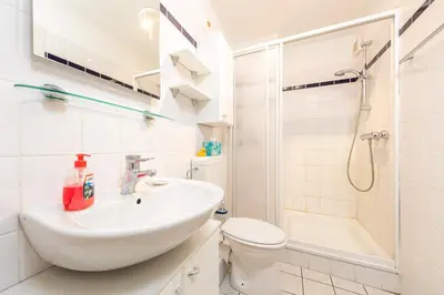 Ein Badezimmer in der Unterkunft Domizil Strandburg App 17