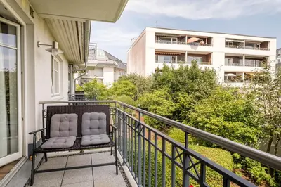 Ein Balkon oder eine Terrasse in der Unterkunft Johannsen`s App 9