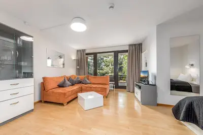 Ein Sitzbereich in der Unterkunft Haus Dorothea, App 18