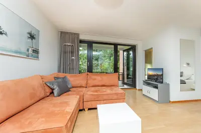 Ein Sitzbereich in der Unterkunft Haus Dorothea, App 18
