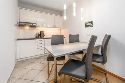 Küche/Küchenzeile in der Unterkunft Haus Dorothea, App 18