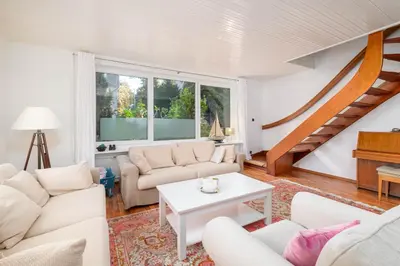 Ein Sitzbereich in der Unterkunft Ferienhaus 