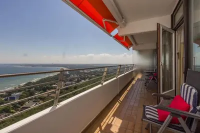 Ein Balkon oder eine Terrasse in der Unterkunft An der Waldkapelle, App 337