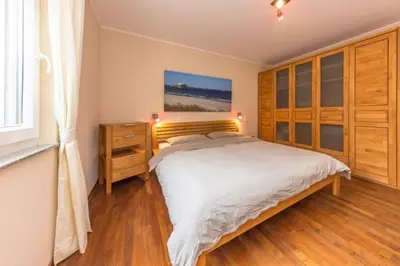 Ein Bett oder Betten in einem Zimmer der Unterkunft Trauminsel