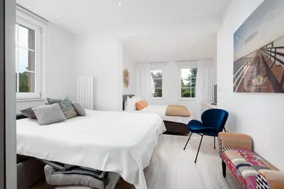 Ein Sitzbereich in der Unterkunft SunSide Apartment #1