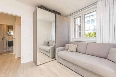 Ein Sitzbereich in der Unterkunft SunSide Apartment #1