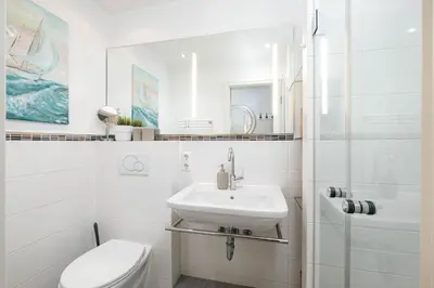 Ein Badezimmer in der Unterkunft Seeschwalbennest