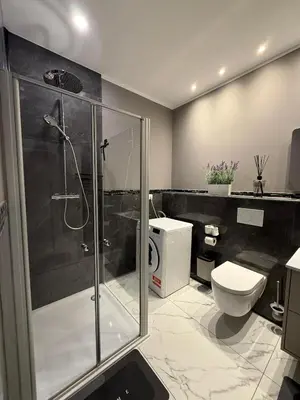Ein Badezimmer in der Unterkunft Hansehaus Lübeck - Penthouse