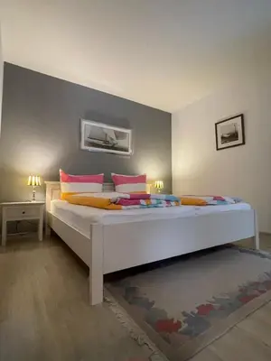 Ein Bett oder Betten in einem Zimmer der Unterkunft Ferienhaus Olschewski