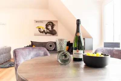 Getränke in der Unterkunft Ferienwohnung Schlummerdüne Haffkrug