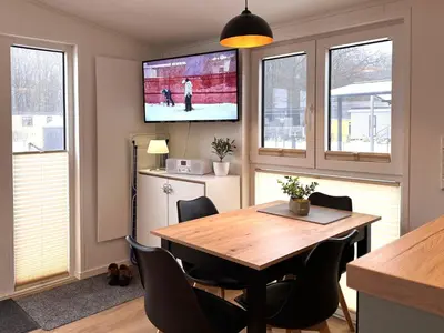 Küche/Küchenzeile in der Unterkunft Ostseecamp Ferienhaus 