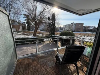 Ein Balkon oder eine Terrasse in der Unterkunft Kajüte 15 - Ferienwohnung in Scharbeutz Ostsee - vordere Strandlage