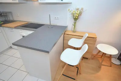 Küche/Küchenzeile in der Unterkunft Modernes Wohlfühl-Appartement hochwertig & gepflegt