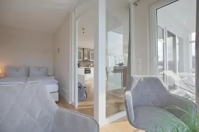 Ein Sitzbereich in der Unterkunft Strandglück Haus A Strandglück Appartrement 17A