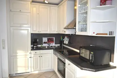 Küche/Küchenzeile in der Unterkunft Ostseeallee 6 Ferienwohnung Treibholz