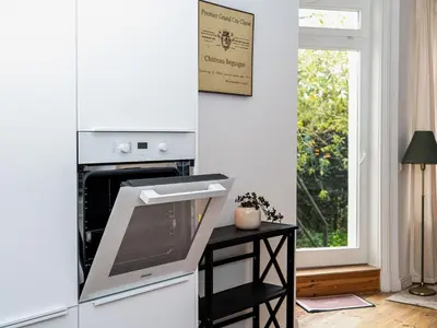 Küche/Küchenzeile in der Unterkunft Altstadt Geverdes 1