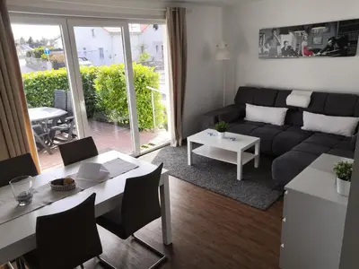Ein Sitzbereich in der Unterkunft Haus Lackner