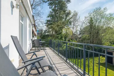 Ein Balkon oder eine Terrasse in der Unterkunft Seebadvilla