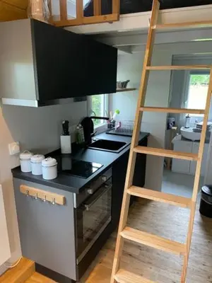 Küche/Küchenzeile in der Unterkunft Herrenhaus Gut Neuruppersdorf