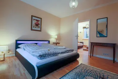 Ein Bett oder Betten in einem Zimmer der Unterkunft Ferienwohnung Coco