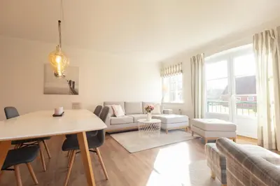 Ein Sitzbereich in der Unterkunft Ferienwohnung Ella