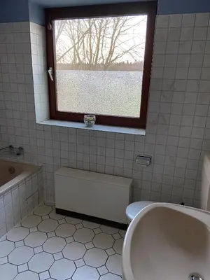 Ein Badezimmer in der Unterkunft Hof Beuck
