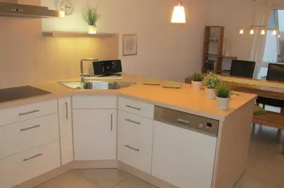 Küche/Küchenzeile in der Unterkunft Apartmentvermittlung Mehr als Meer - Objekte 42 & 51