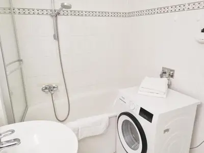 Ein Badezimmer in der Unterkunft Apartmentvermittlung Mehr als Meer - Objekt 74